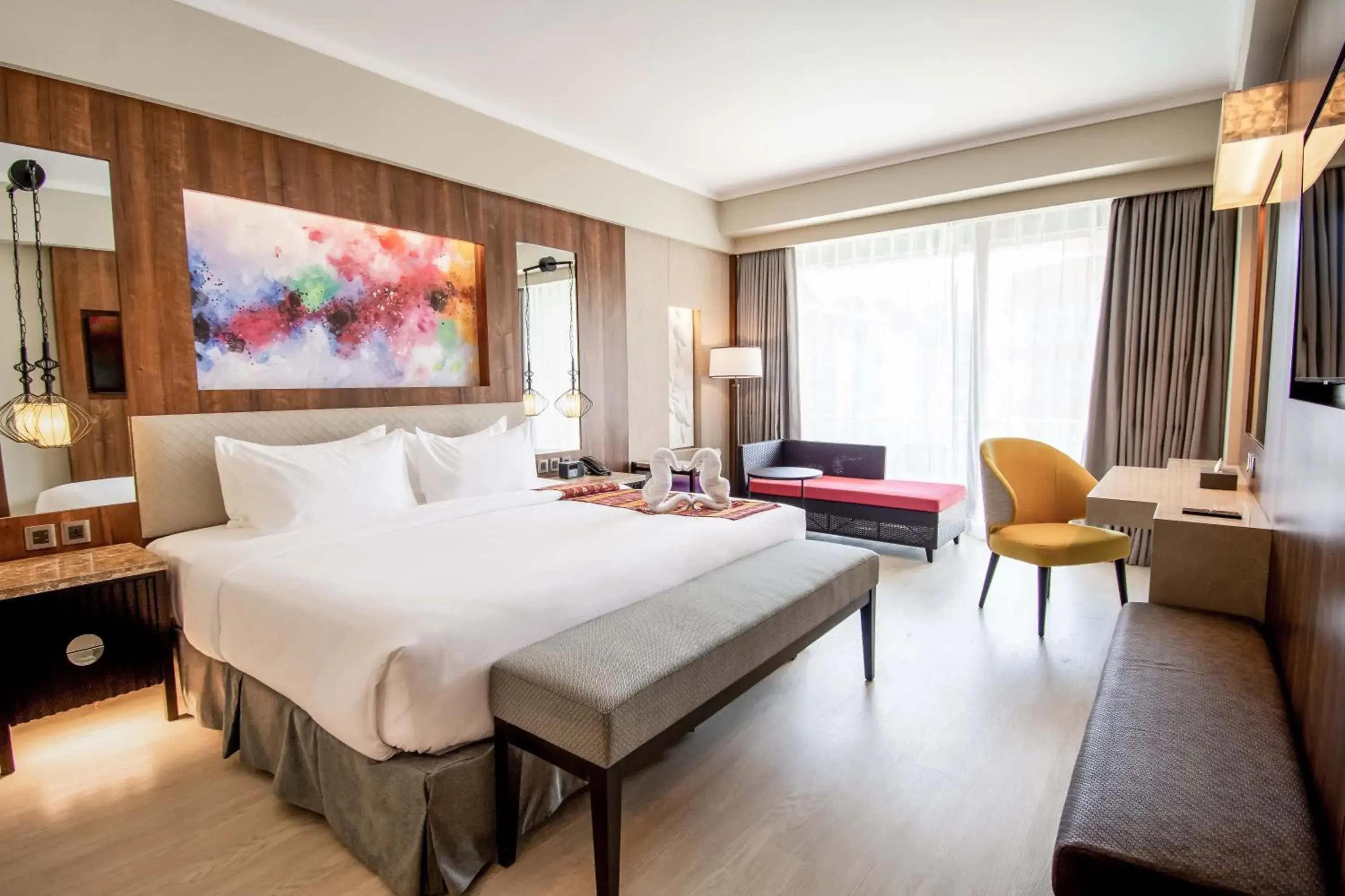 Bed in Mandarin Bay Resort and Spa
